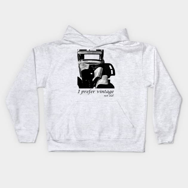 Vintage Car not old! Kids Hoodie by GdotArroyo